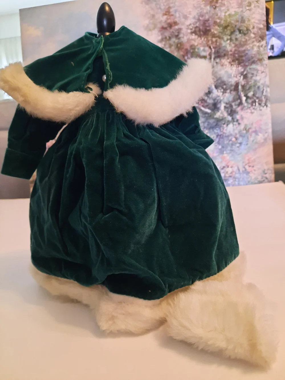 Green Velvet Holiday Doll Dress